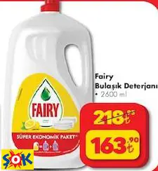 FAİRY BULAŞIK DETERJANI 2600 ML FAİRY BULAŞIK DETERJANI 2600 ML